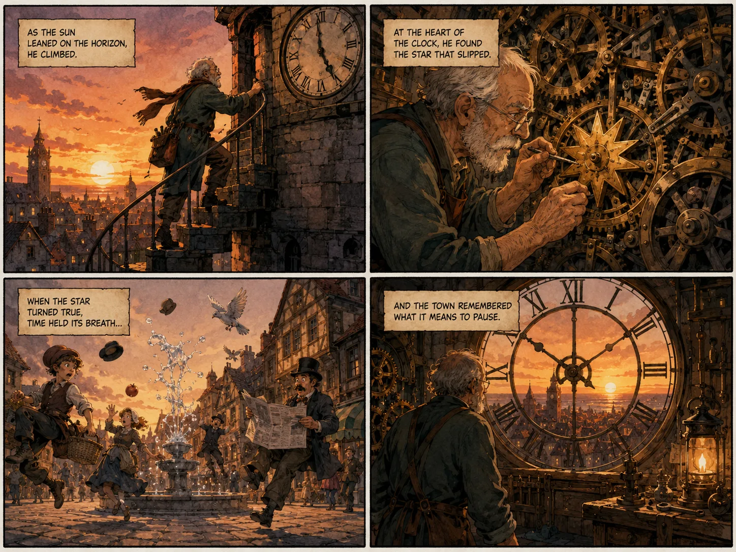 Emotional book scene to comic page