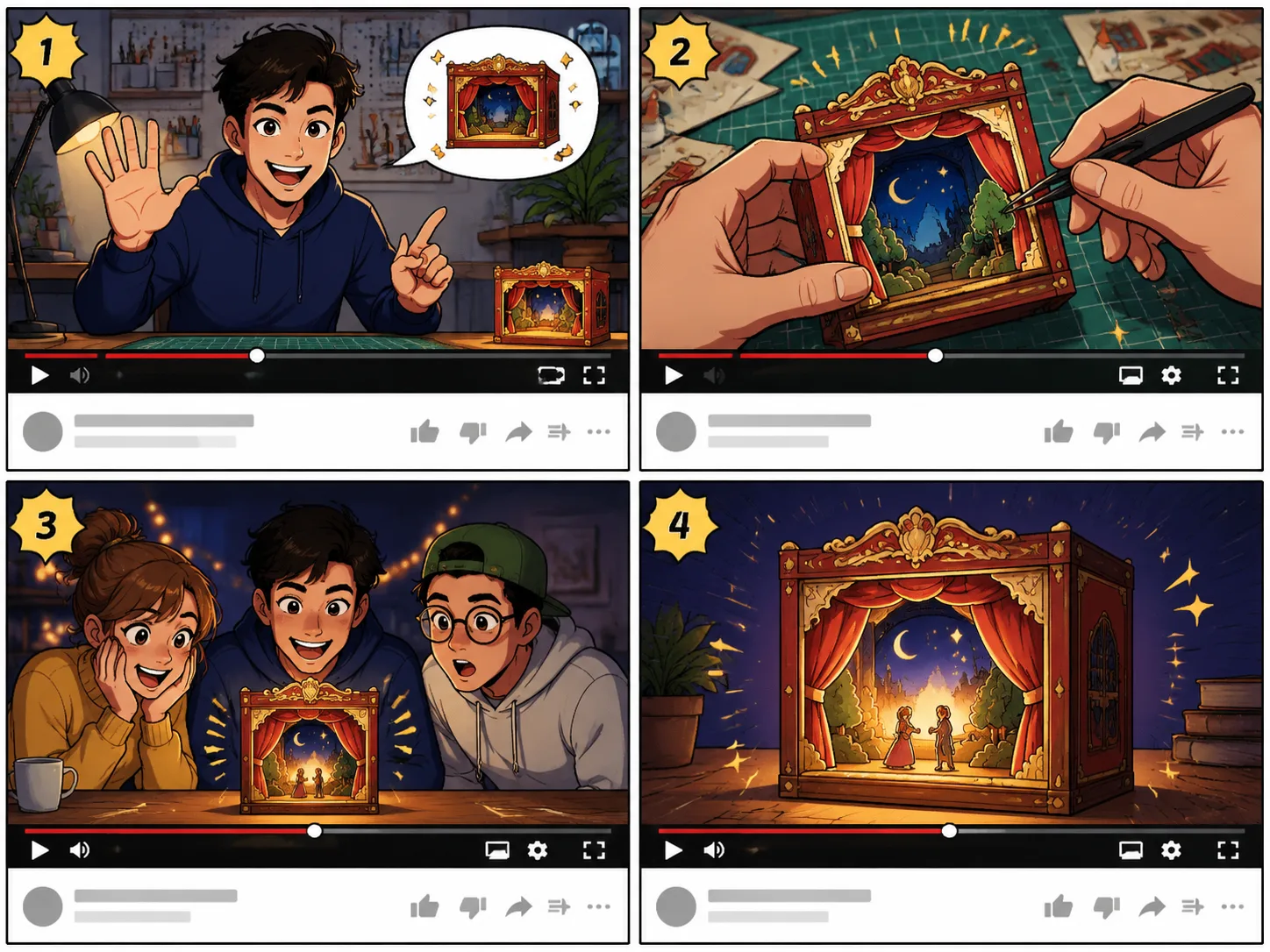 Mood-driven YouTube storyboard
