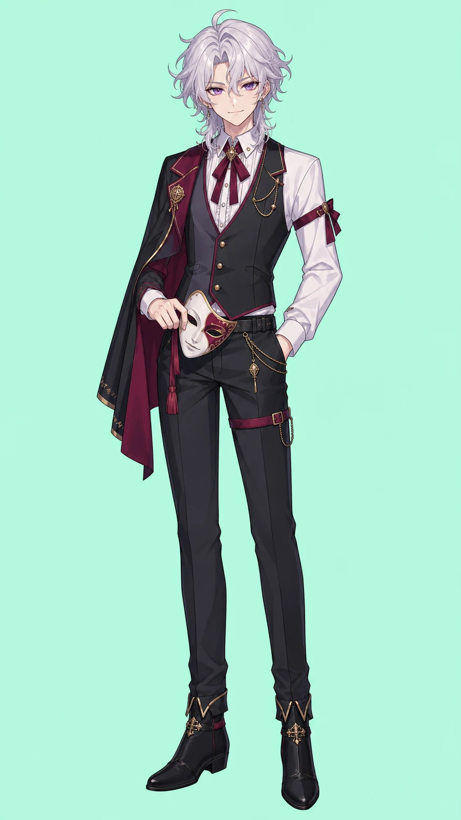 Yandere simulator oc name generator idea with one original drama club academy OC on a solid mint background
